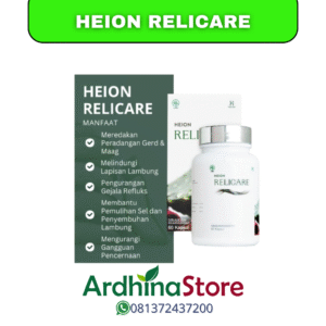 Jual Heion Relicare Semarang – Suplemen herbal untuk kesehatan tulang & sendi, bantu atasi nyeri persendian. Tersedia di Toko Ardhina Herbal Semarang, COD & kirim seluruh Indonesia.